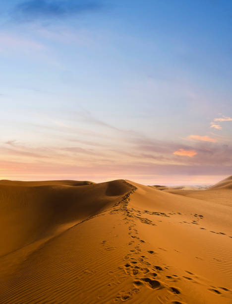 Sand dunes in the Empty Quarter (Rub' al Khali) Saudi Arabia stock photo