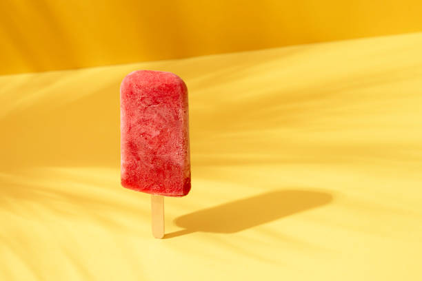 istock Strawberry ice cream popsicle. Fruit ice cream on a stick 1248566318
