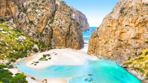 torrente de pareis, île de majorque, îles baléares, espagne - majorque photos et images de collection