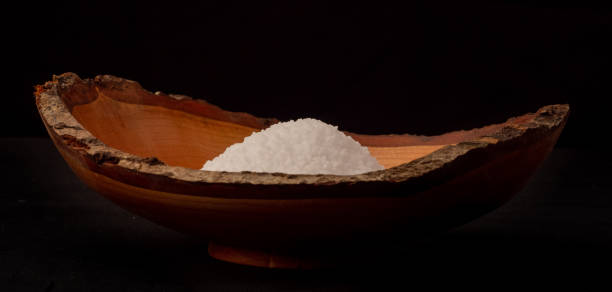 istock Salt in rustic wooden bowl 1248585228