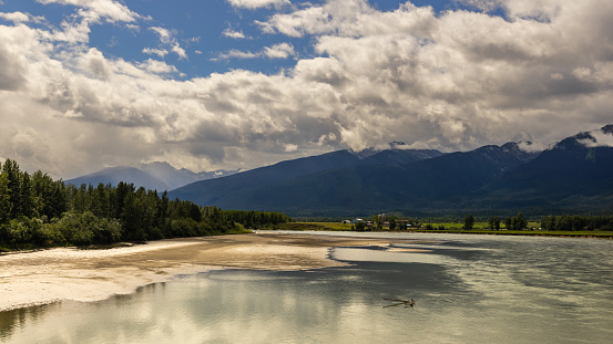 summer landscape along the yellowhead highway from Prince George to Jasper, Canada
