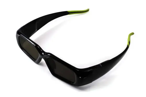 3d glasses LCD isolated