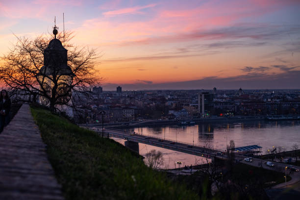 istock Beautiful sunset in city 1248594934