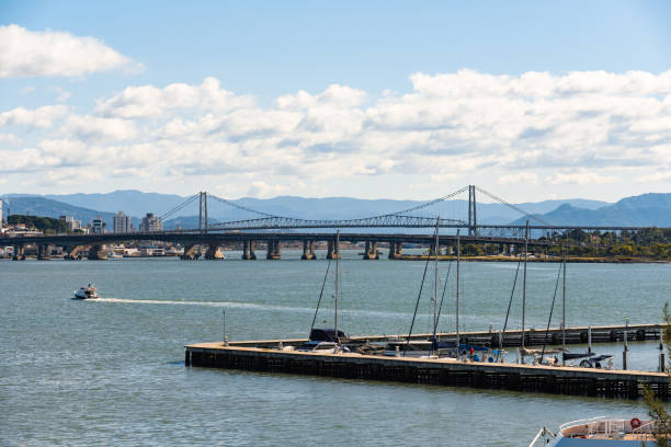 istock view of Florianopolis bridges, new and old bridge 1248594990