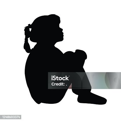 istock A girl body silhouette vector 1248603374