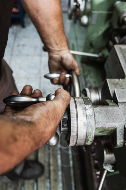 istock Industrial manual worker close up 1248605561