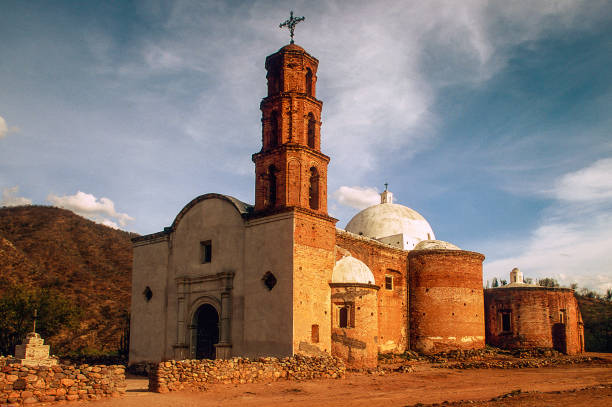 Old church in Mexico stock photo