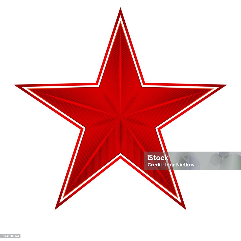 Red Star Stock Illustration - Download Image Now - Award, Badge, Bevel ...