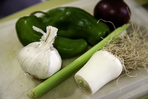 Garlic Onion And Leek Stock Photo - Download Image Now - Abundance ...