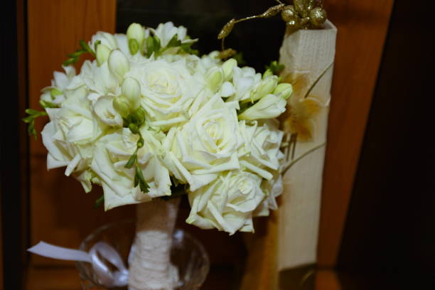 istock GROOM  with  wedding bouquet 1248609236