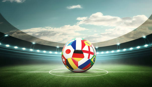 istock Soccer stadium arena with natural green grass 1248613549