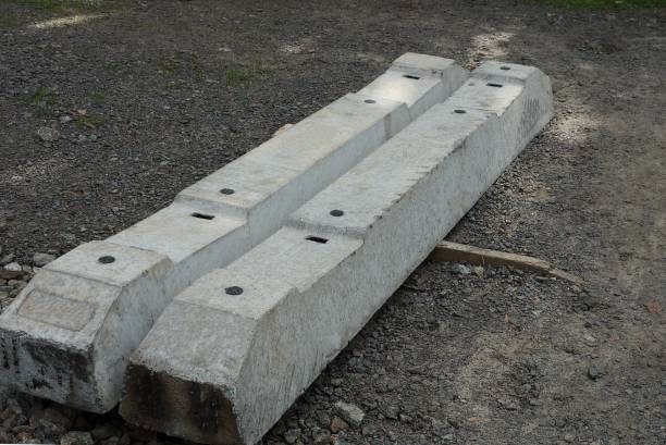 istock two long concrete gray sleepers for the railway 1248617789