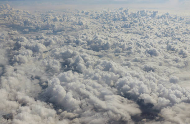 istock Beautiful with white clouds blue sky sea a view from an airplane 1248626621