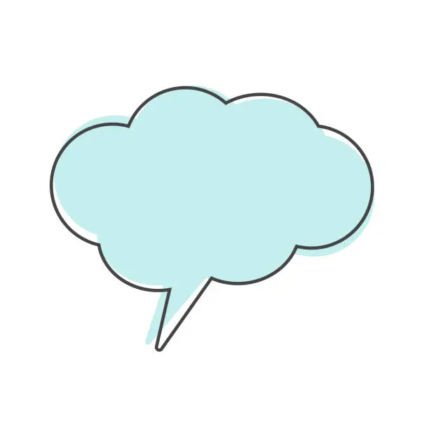 Vector illustration of Vector icon cloud conversation. Cloud of speech cartoon style on white isolated background. Layers grouped for easy editing illustration. For your design.