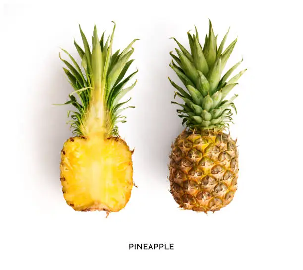 Creative layout made of pineapple. Food concept.