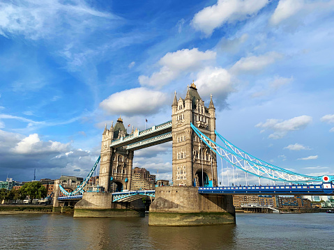 Spectacular Tower Bridge on the Thames river, iconic symbol of London, United Kingdom.