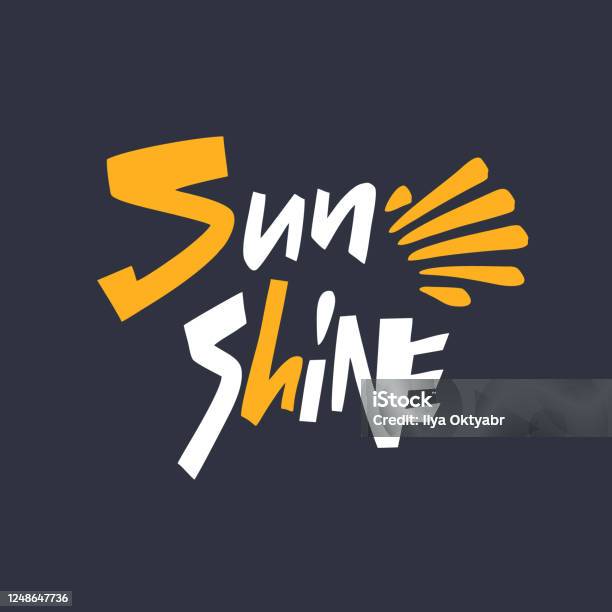 Ilustración de Letras De Sol Tipografía Moderna Ilustración Vectorial