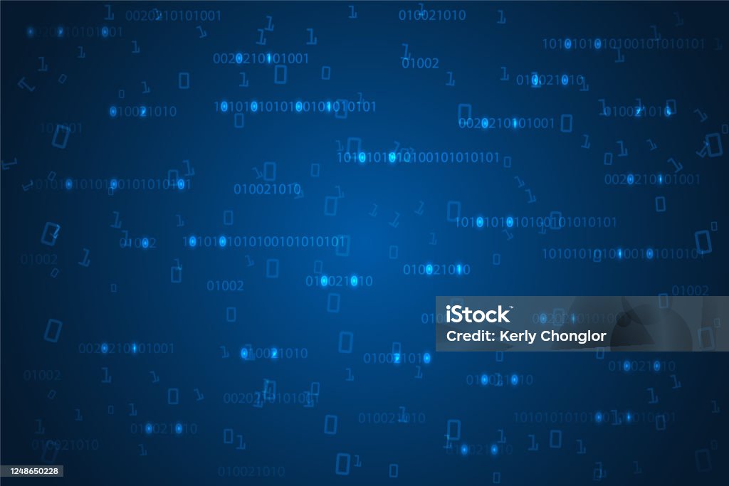 Binary Number Code Security Technology Abstract Stock Illustration ...