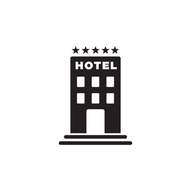 значок отеля изолирован на белом фоне - hotel bell service bell white background stock illustrations