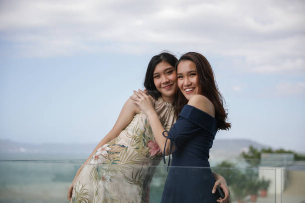 istock Two girl selfie and embracing 1248655343
