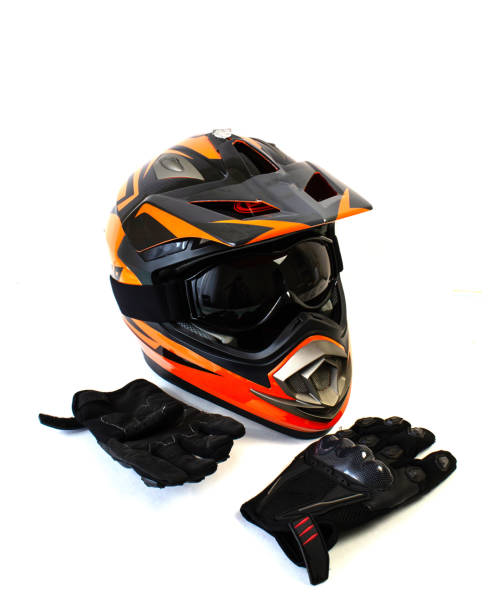istock isolated on a white background motorcycle helmet and biker gloves 1248657945