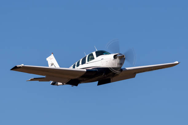 Sports plane propeller from the front. .