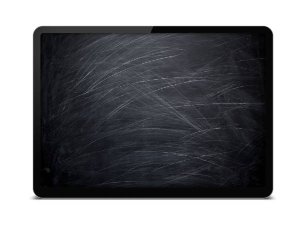 istock (Clipping path) Blackboard background in the digital tablet pc isolated 1248660514
