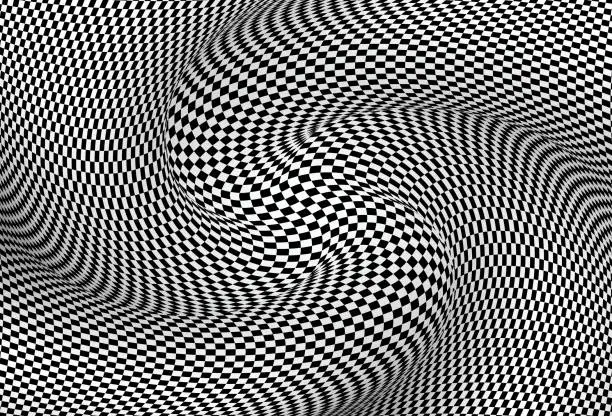 Vector illustration of Op-art swirl background