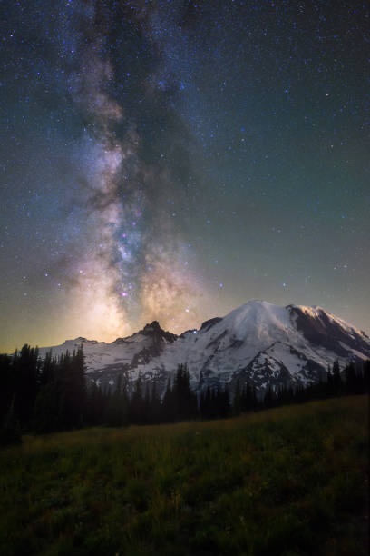 istock Milky way over Mount Rainier, Washington 1248664205