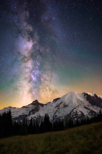 istock Milky way over Mount Rainier, Washington 1248664209