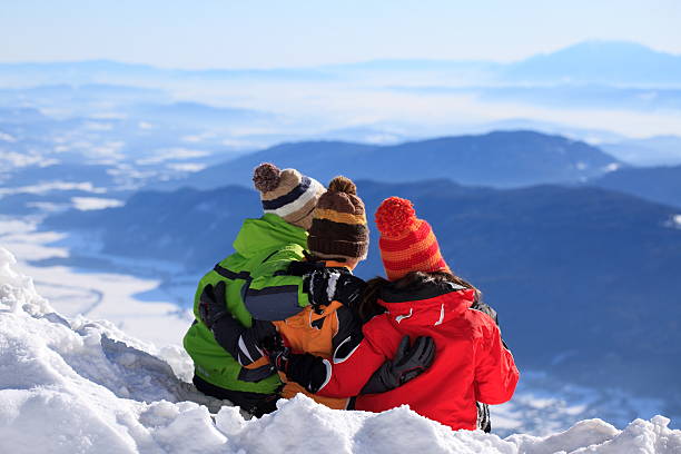 istock Children on snowy mountain 124866846