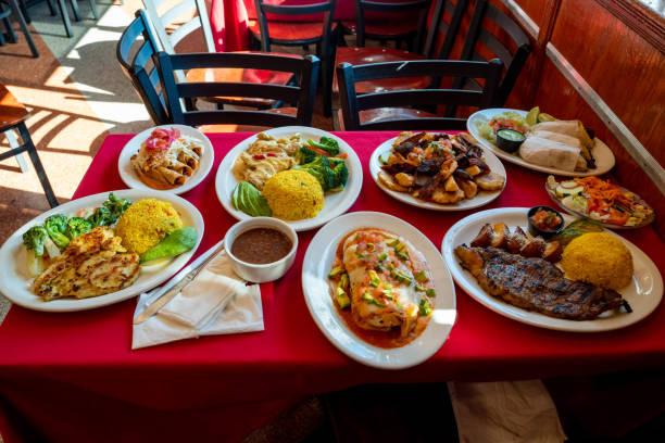 istock table full of mexican food 1248671407