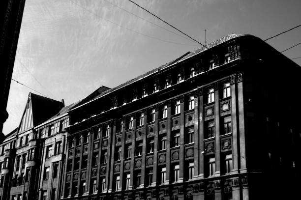 istock Beautiful Riga city architecture with old buildings. 1248672962