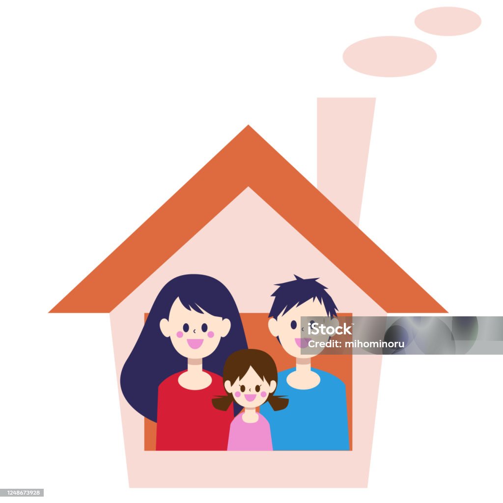 Ảnh Minh Họa Một Gia Đình 3 Người Ở Nhà Hình minh họa Sẵn có - Tải ...