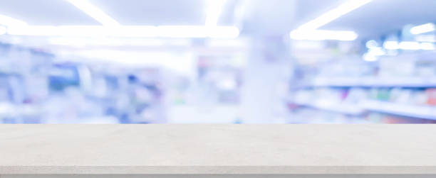 istock abstract blurred drug store aisle shelf distribution background with white marble perspective counter to show,promote,advertise on display for medical pharmaceutical business concept 1248678368