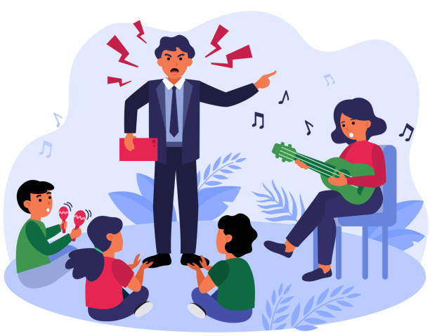 istock Angry man shouting at kids and woman 1248680828
