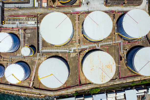 istock Oil Storage tanks in Hong Kong 1248681908