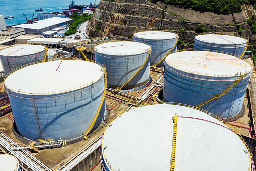 Oil Storage tanks in Hong Kong
