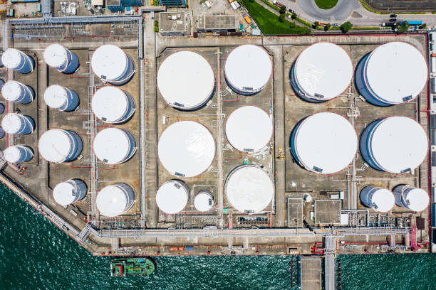 istock Oil Storage tanks in Hong Kong 1248682659