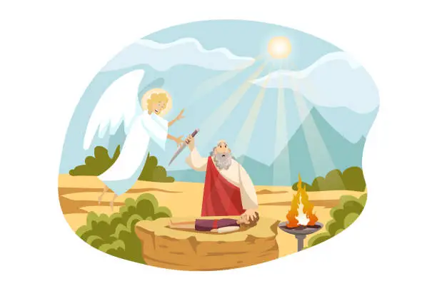 Vector illustration of Religion, christianity, Bible concept