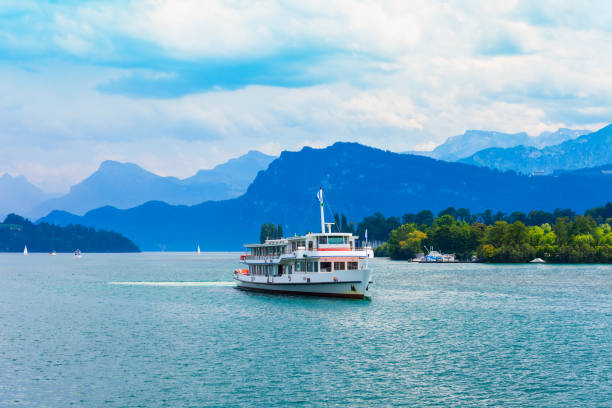 istock Tourist cruise boat, Lucerne Lake 1248686113