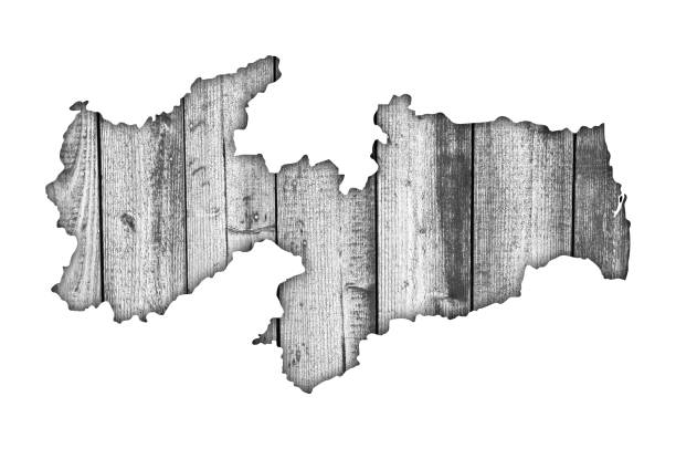 istock Map of Paraiba on weathered wood 1248686390