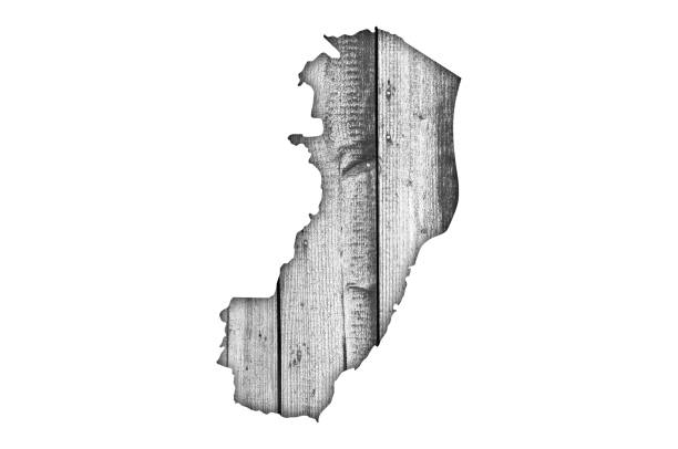 istock Map of Espirito Santo on weathered wood 1248686802