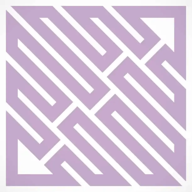 Vector illustration of Arrow Maze Pattern