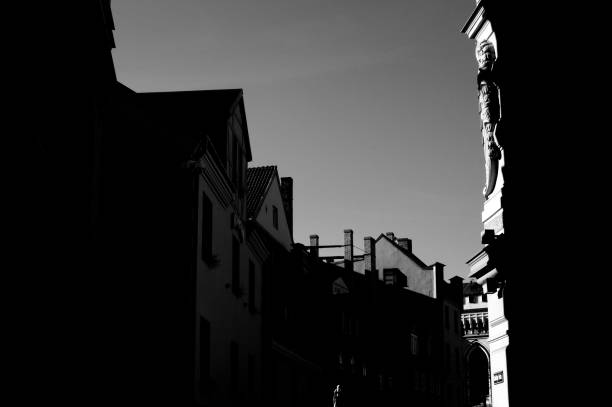 istock Beautiful Riga city architecture with old buildings. 1248688037