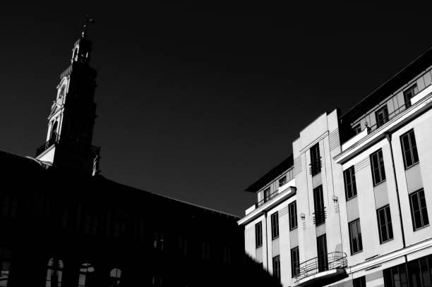 istock Beautiful Riga city architecture with old buildings. 1248688421