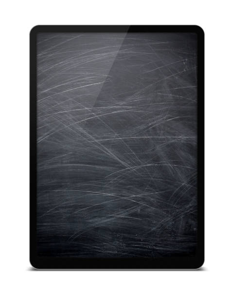 istock (Clipping path) Blackboard background in the digital tablet pc isolated 1248691262