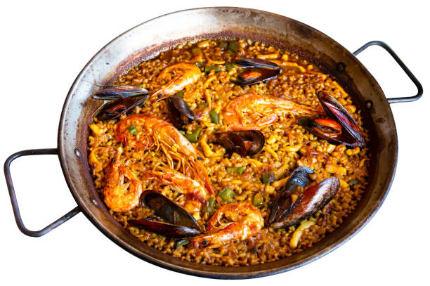 istock Paella marinera on iron frypan 1248695040