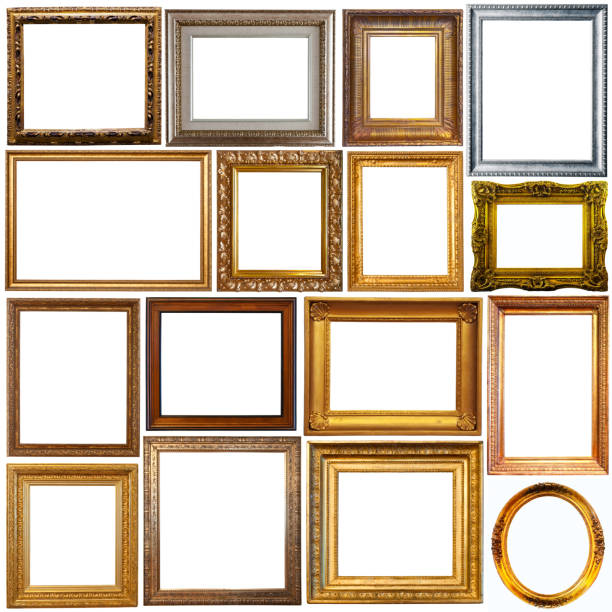 istock Set of photo frames on white 1248695059