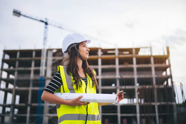 istock Portrait Of Woman Architect On Construction Site. 1248696207